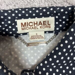 Michael Michael Kors Jacket Womens Small Trench Polka Dot Rockabilly Button Up